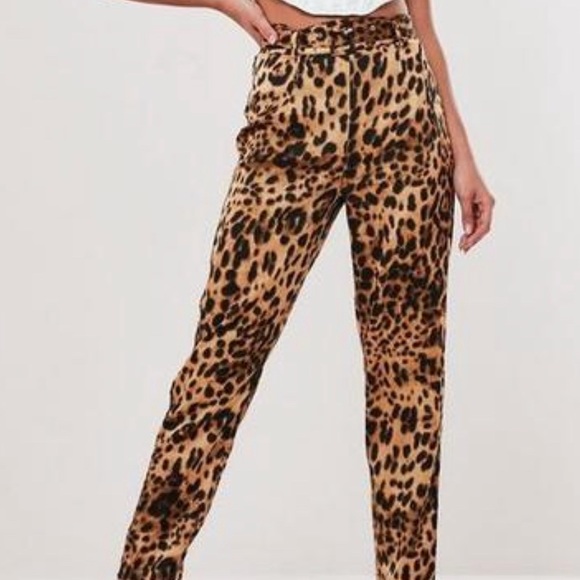Missguided Leopard print cigarette pants 4 - Picture 2 of 5